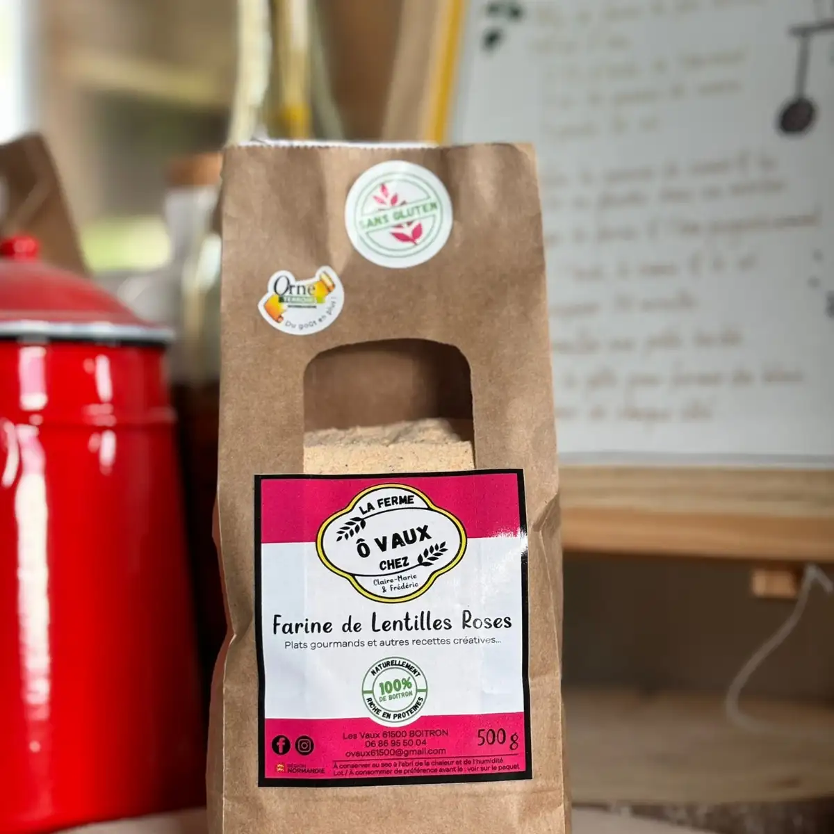 Farine de Lentilles roses