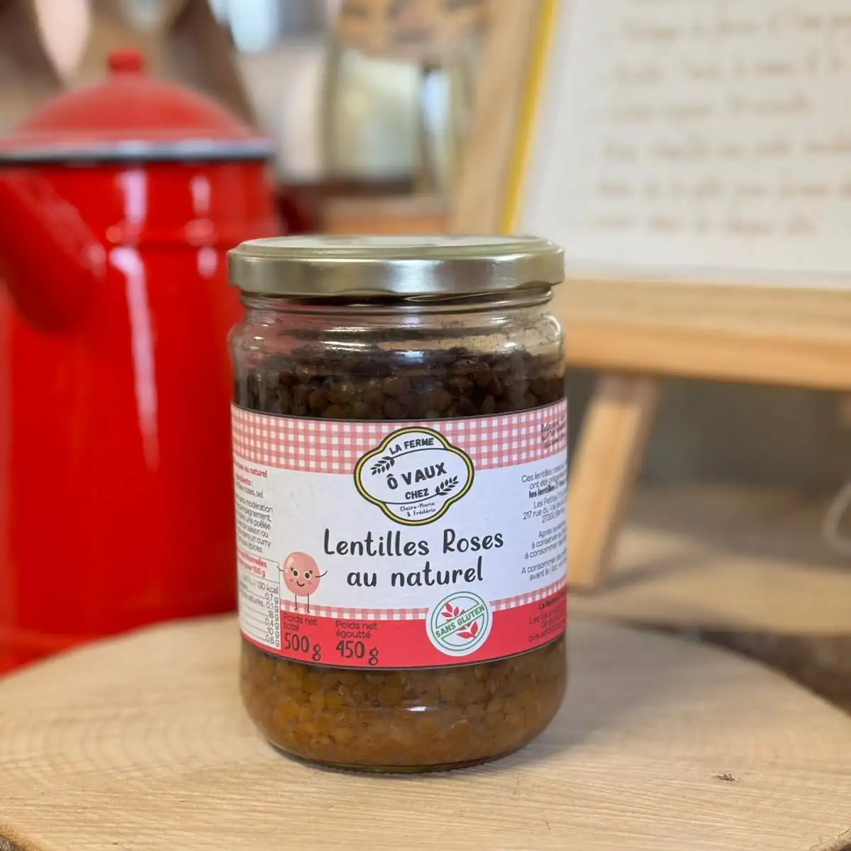 Lentilles roses au naturel